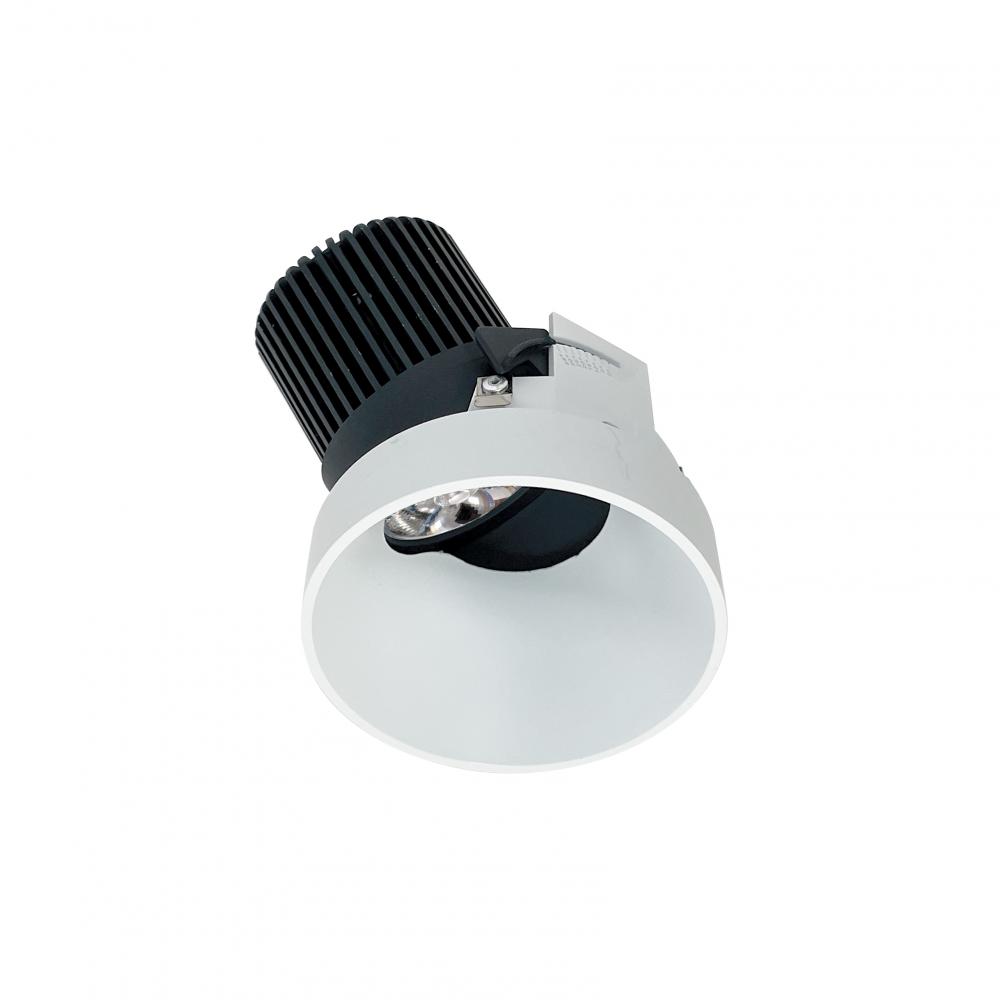 4" Iolite LED Round Trimless Adjustable Slot, 10-Degree Optic, 800lm / 12W, 2700K, Matte Powder