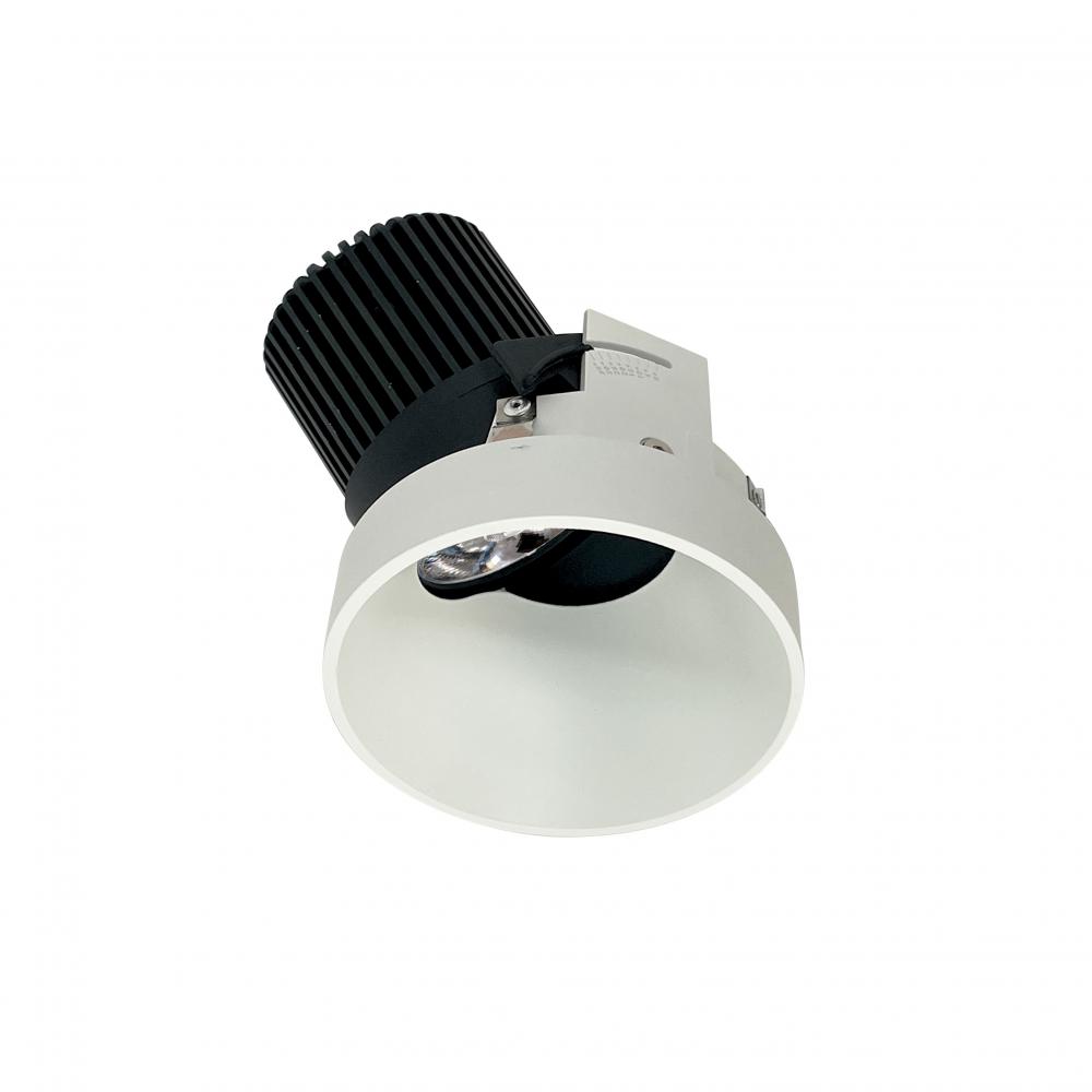 4" Iolite LED Round Trimless Adjustable Slot, 10-Degree Optic, 800lm / 12W, 3500K, White