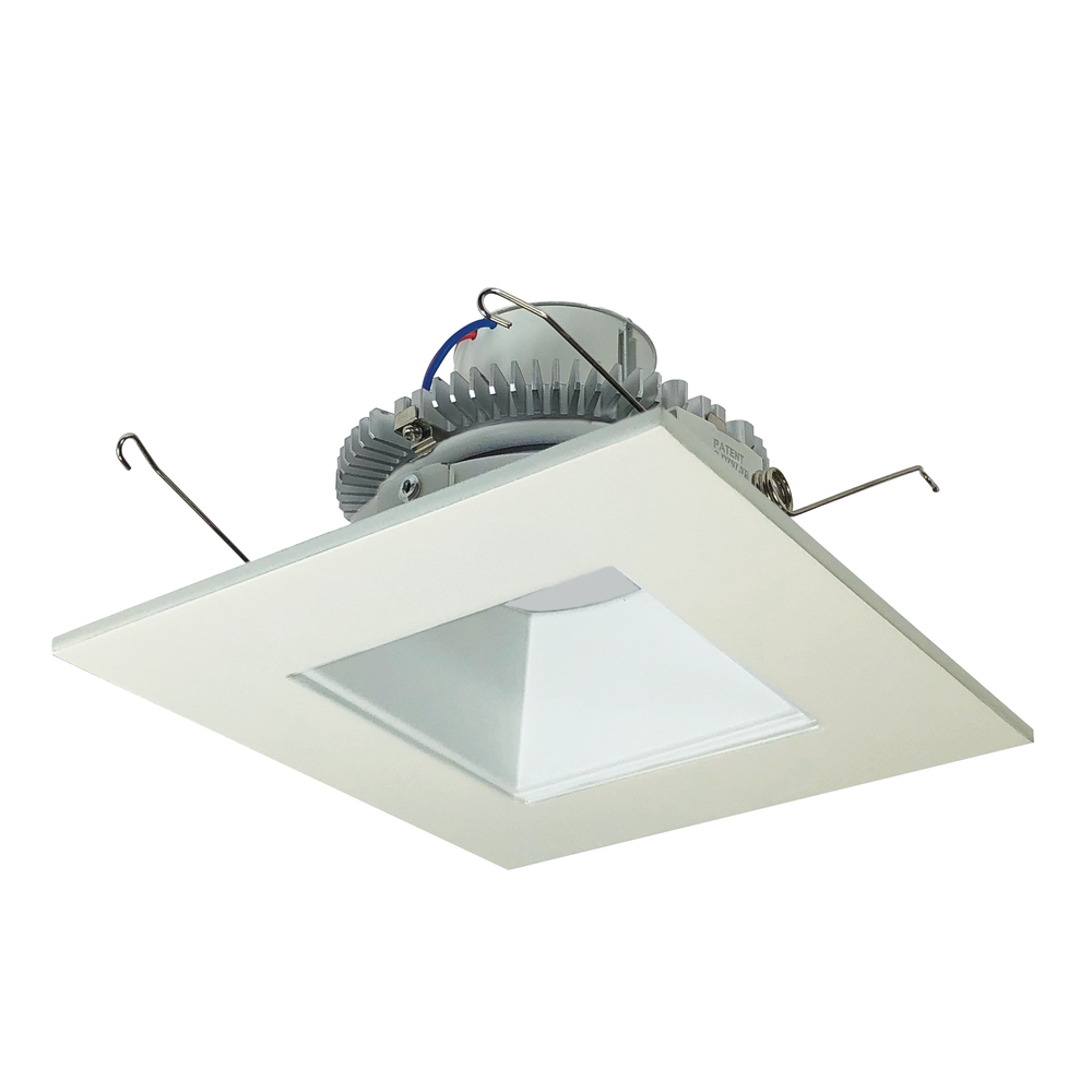 6" Cobalt Click LED Retrofit, Square Reflector, 750lm / 10W, 3000K, Matte Powder White Reflector