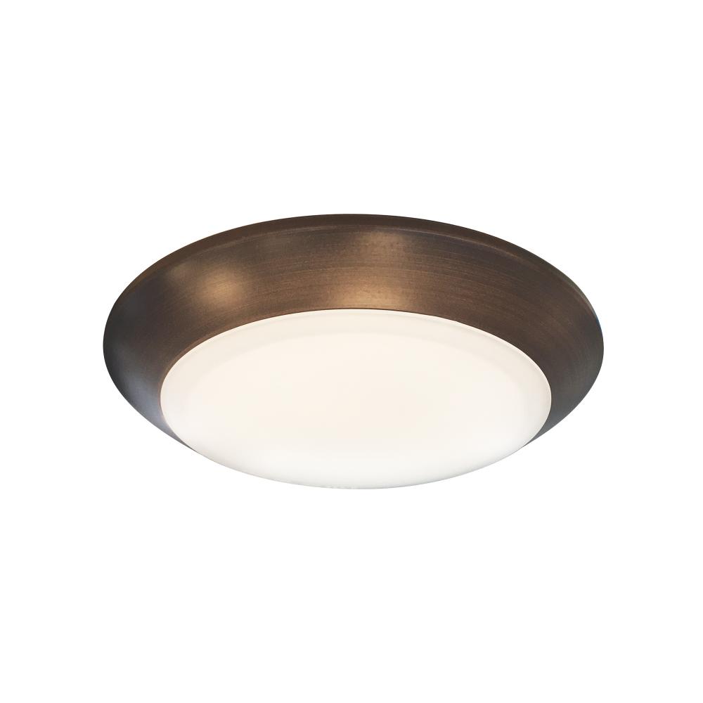 6" AC T24 Opal LED Surface Mount, 1050lm / 16W, 4000K, Bronze finish