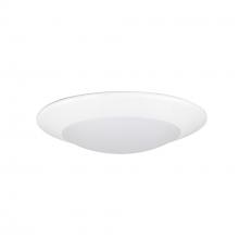 Nora NCSD-R6TWMPW - 6" Contractor Series LED Flush Mount Disk Light, Selectable CCT, Matte Powder White (12-Pack)