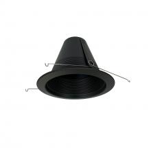 Nora NTM-713BBAL - 6" Air-Tight Galvanized Iron Baffle Cone w/ Flange, Black