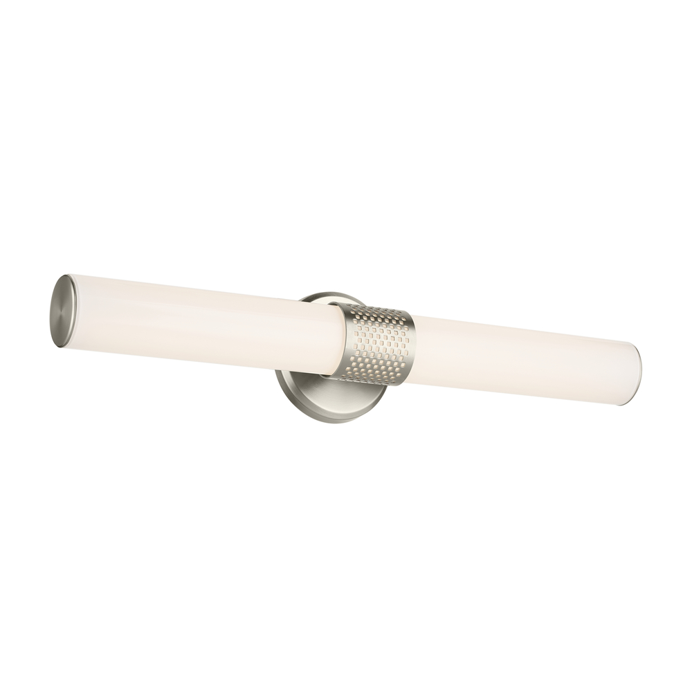 Sashi 24.25" Bath Bar Medium LED with White Glass in Brushed Nickel