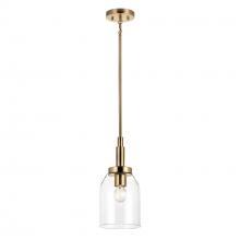 Kichler 52725CPZ - Madden 15 Inch 1 Light Mini Pendant with Clear Glass in Champagne Bronze