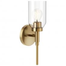Kichler 55183CPZ - Madden 14.75 Inch 1 Light Wall Sconce with Clear Glass in Champagne Bronze