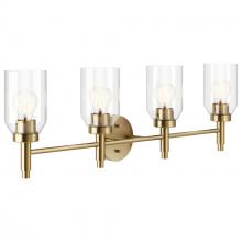 Kichler 55186CPZ - Madden 34 Inch 4 Light Vanity with Clear Glass in Champagne Bronze