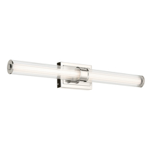 Kichler 55197PNLED - Laurene 31" Linear Bath Bar Large LED with Clear Fluted Glass in Chrome