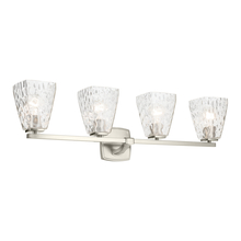 Kichler 55217NIWTR - Marant 33.25" 4-Light Vanity Light with Clear Water Glass in Brushed Nickel