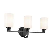 Kichler 55226BK - Gioe 24.25" 3-Light Vanity Light with Opal Glass in Black