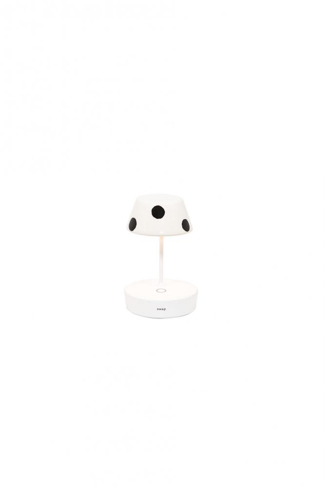 Mini Ceramic Shades For Swap Table Lamps - Black Dots