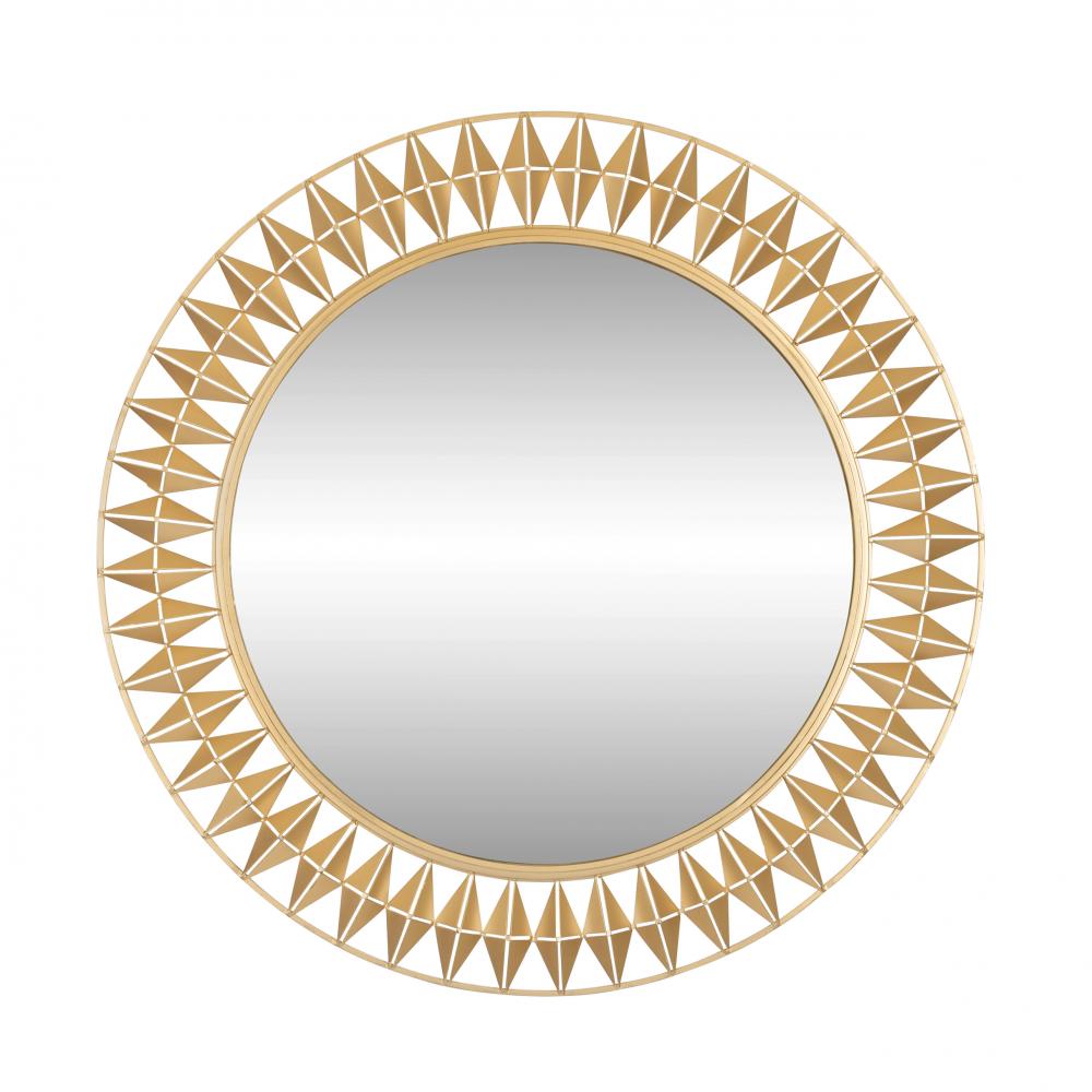 Forever Round Mirror - French Gold