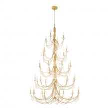 Varaluz 350C40FG - Brentwood 40-Lt 5-Tier Chandelier - French Gold