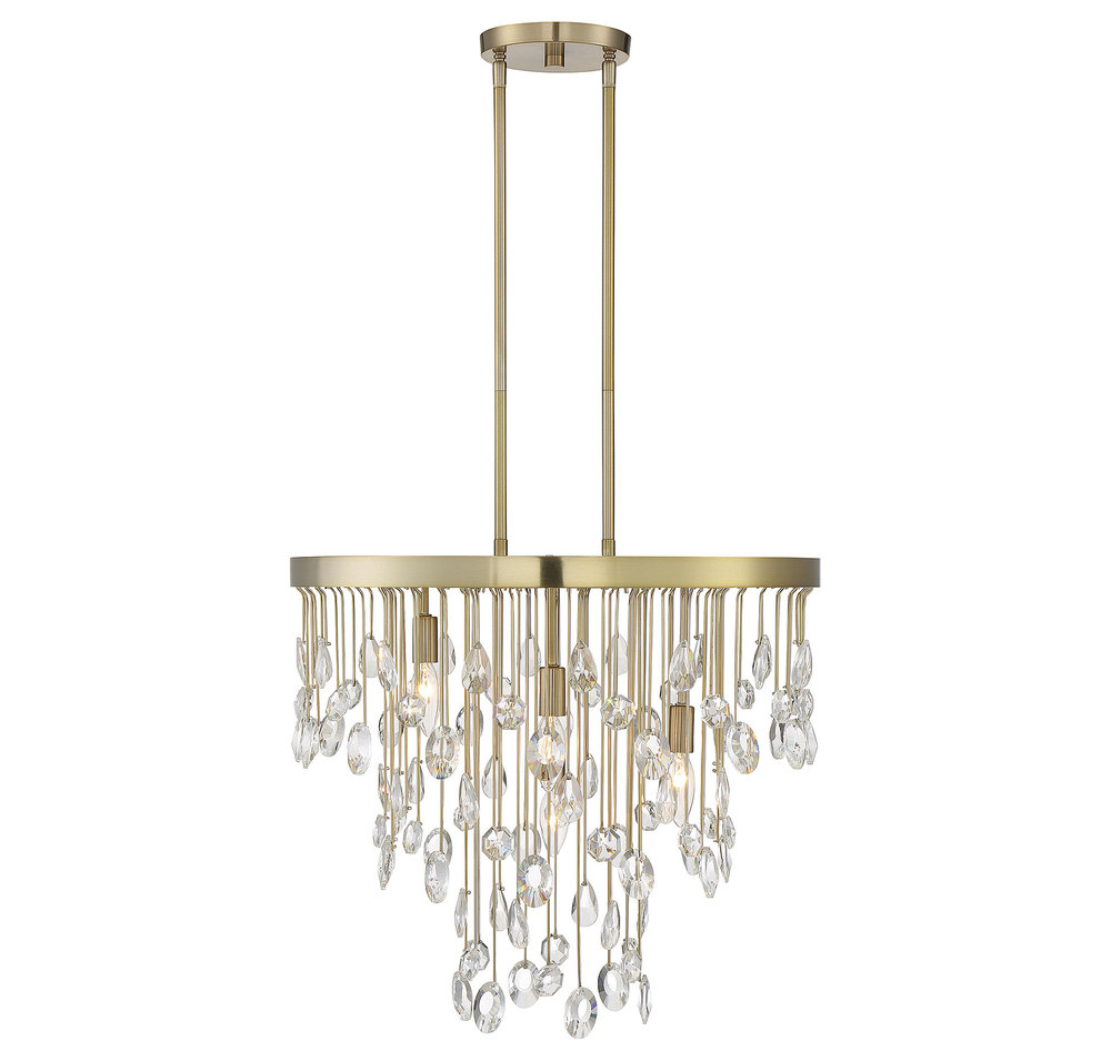 Livorno 4-Light Chandelier in Noble Brass