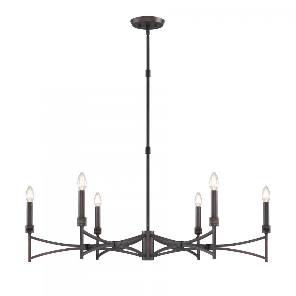 Gardner 6-Light Chandelier in Champagne Mist