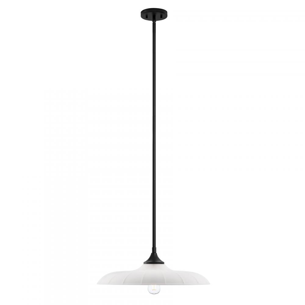 Hadley 1-Light Pendant in Matte Black