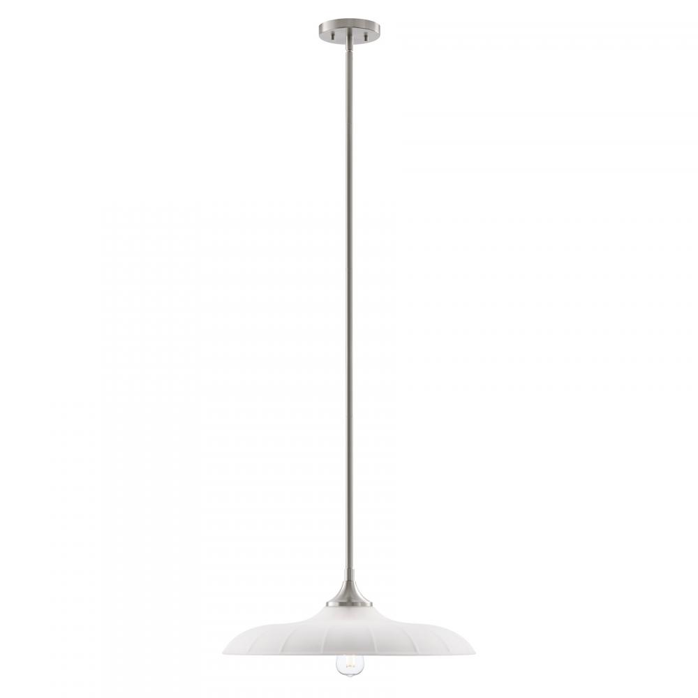 Hadley 1-Light Pendant in Satin Nickel