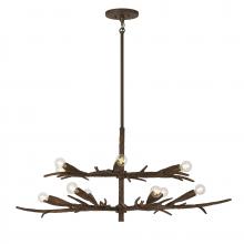 Savoy House 1-5398-12-105 - Palisades 12-Light Chandelier in Bark by Breegan Jane