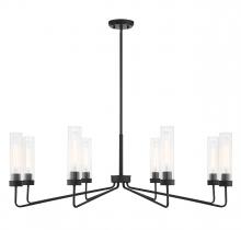 Savoy House 1-8860-8-89 - Baker 8-Light Chandelier in Matte Black