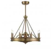 Savoy House 39-FD-124-322 - Lyon 8-Light Fan D'Lier in Warm Brass