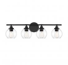 Savoy House 8-4050-4-BK - Carson 4-Light Bathroom Vanity Light in Matte Black