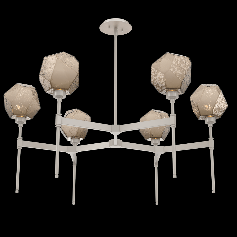 Gem Round Chandelier-39-Metallic Beige Silver