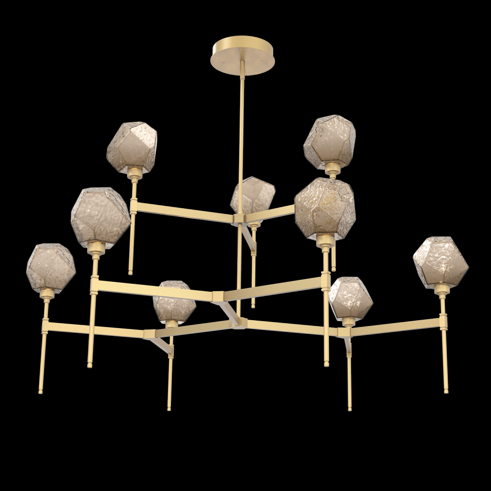 Gem Round Chandelier-55-Gilded Brass