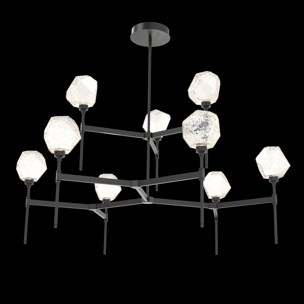 Gem Round Chandelier-55-Matte Black