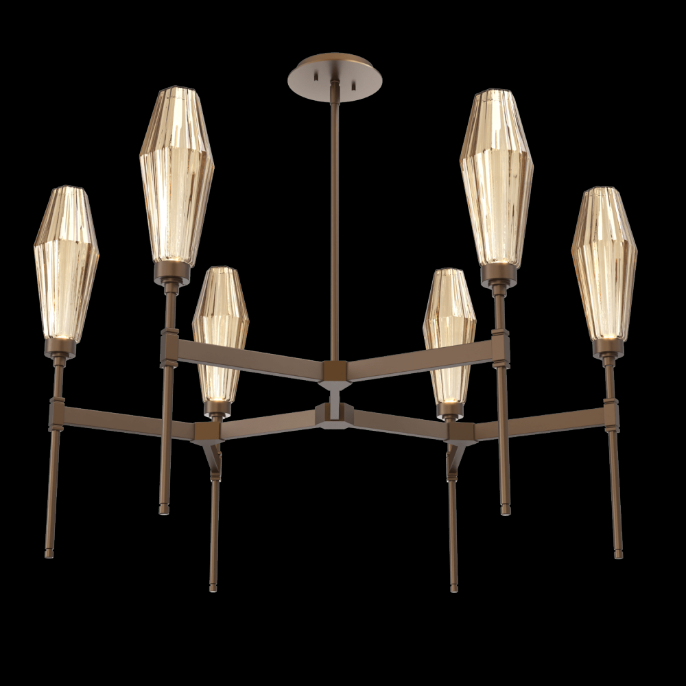 Aalto Round Belvedere Chandelier-37-Flat Bronze