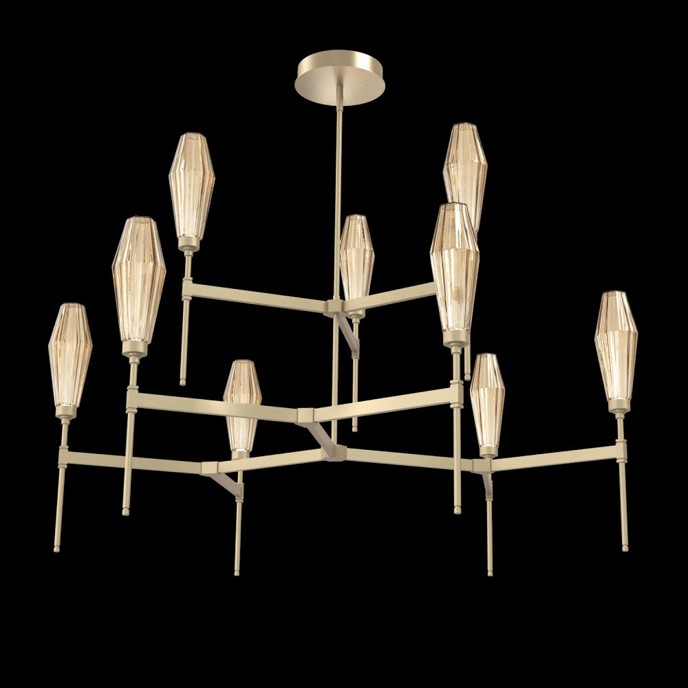 Aalto Round Belvedere Chandelier-54-Gilded Brass