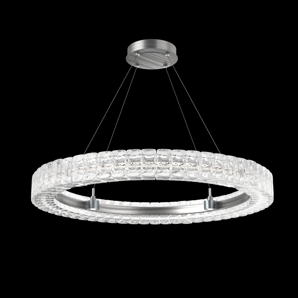 Asscher Ring 36"-Satin Nickel-Asscher Clear