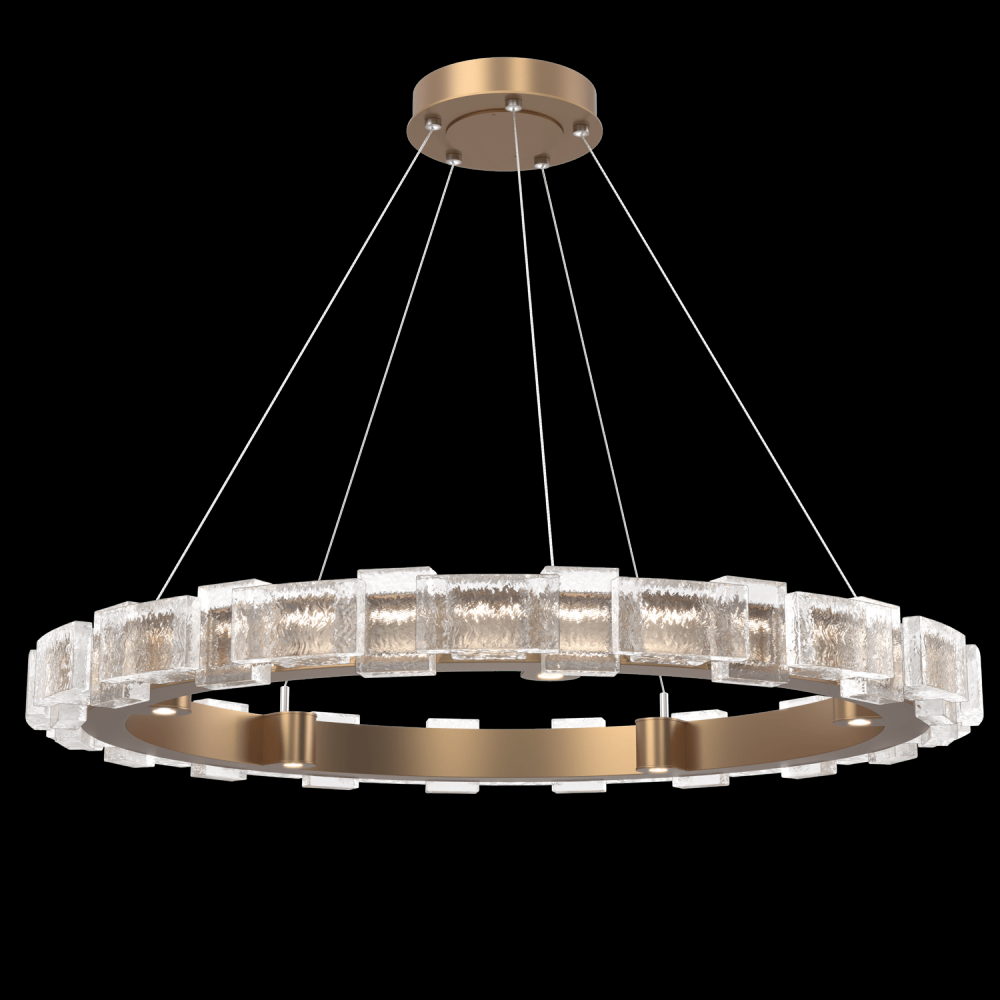 Tessera 38in Ring-Novel Brass-Tetro Cast Glass