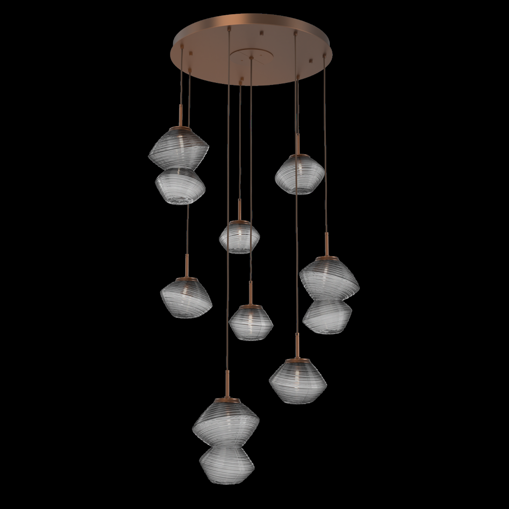 Mesa Round 8pc Multi-Pendant