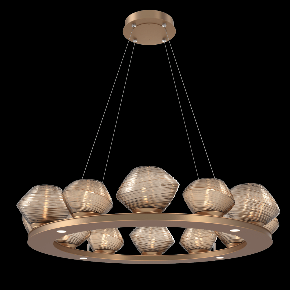 Mesa 36" Ring-Novel Brass-Bronze Blown Glass