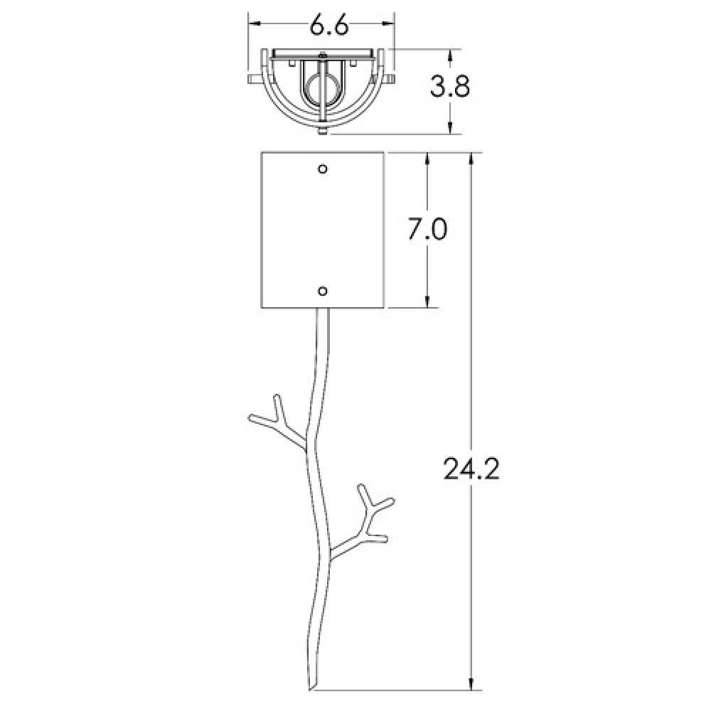 Ironwood Twig Cover Sconce-0A 6"