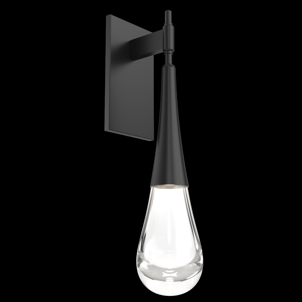 Raindrop Sconce-Matte Black-Blown Glass