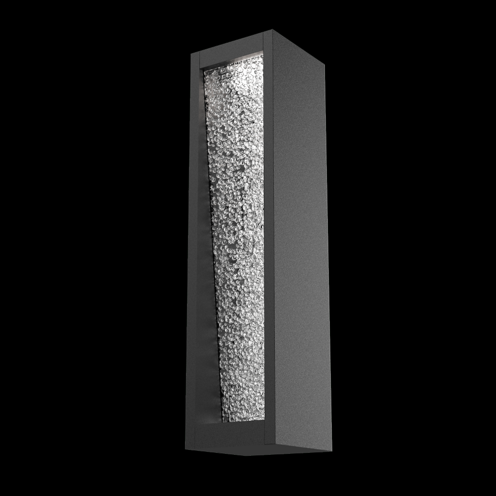 Torrent Sconce 18"-Textured Black-Clear Rimelight