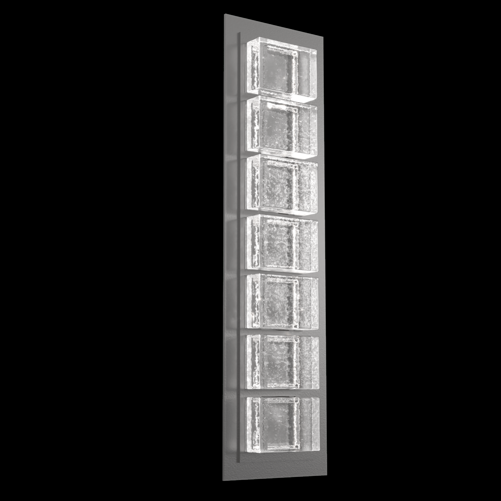 Tessera  Outdoor Sconce (S)-Argento Grey-Pavé Cast Glass