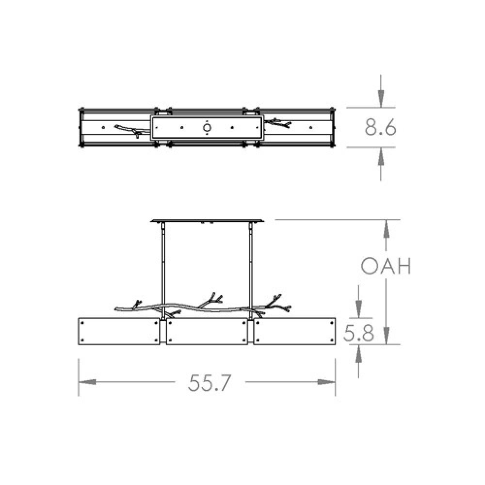 Ironwood Linear Suspension-0C-Gilded Brass