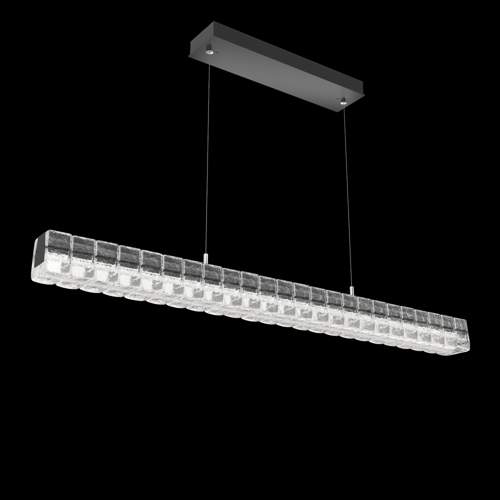 Asscher Linear Suspension 48"-Matte Black-Asscher Clear