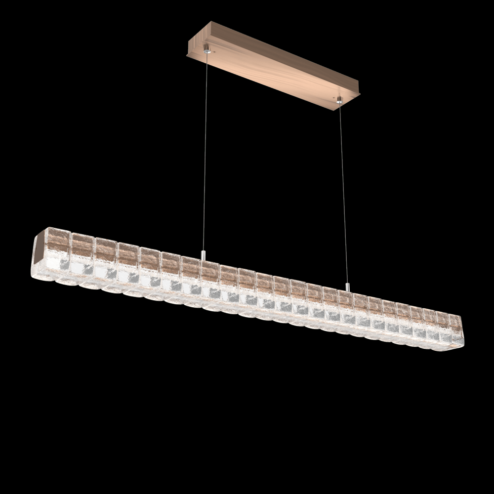 Asscher Linear Suspension 48"-Oil Rubbed Bronze-Asscher Clear