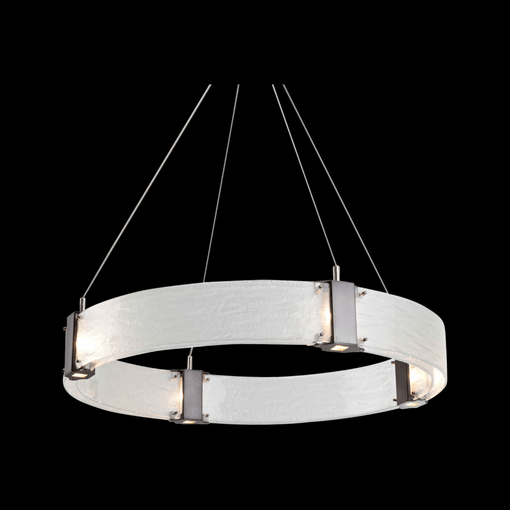 Parallel Ring Chandelier-60-Matte Black