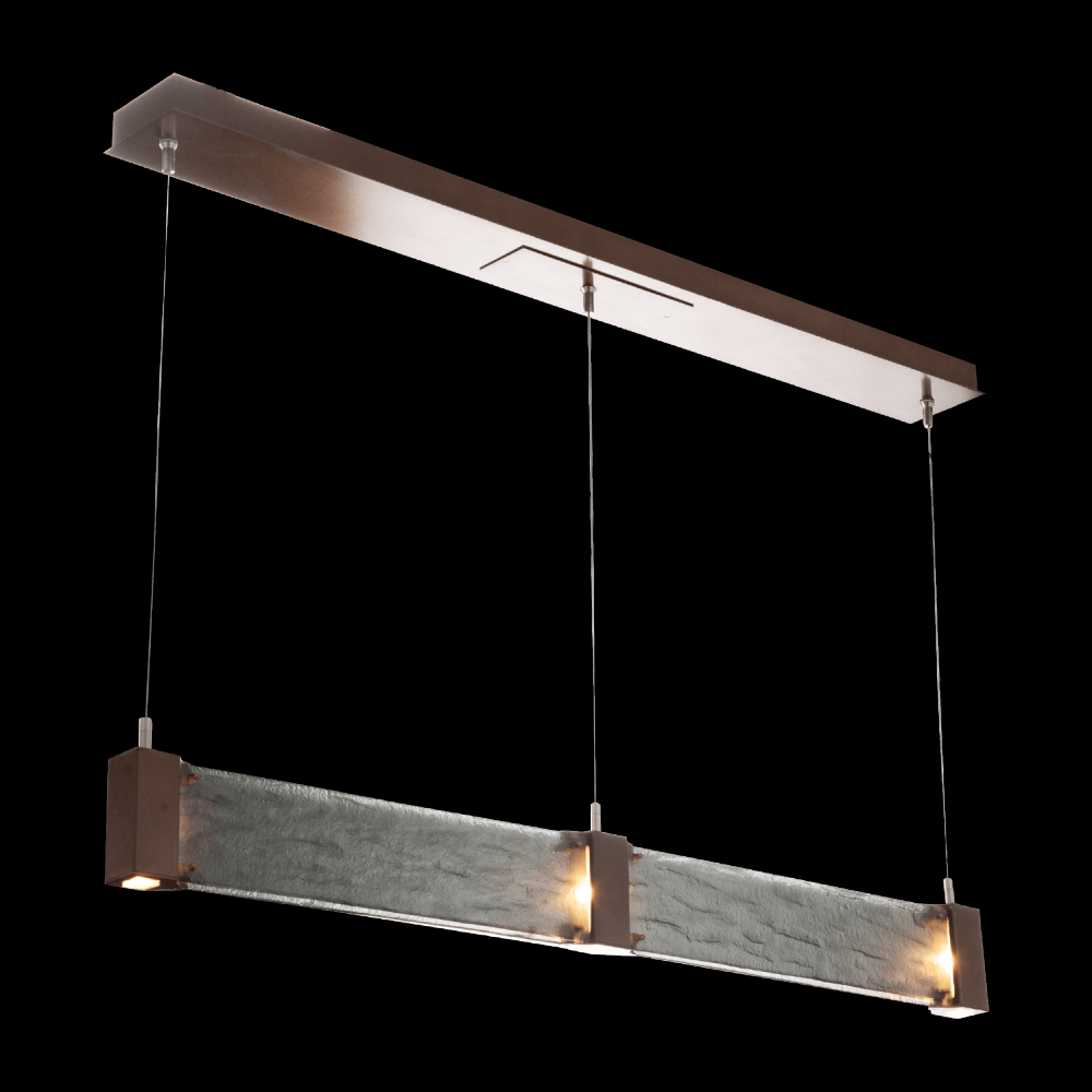 Parallel Linear Suspension-Metallic Beige Silver-Rimelight Glass