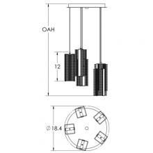 Hammerton CHB0020-05-BS-0-C01-E2 - Downtown Mesh Round 5pc Multi-Pendant