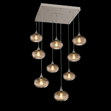 Hammerton CHB0036-09-BS-OB-C01-E2 - Coppa Square 9pc Multi-Pendant