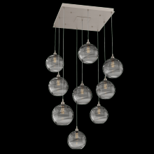 Hammerton CHB0047-09-BS-OS-C01-E2 - Terra Square 9pc Multi-Pendant