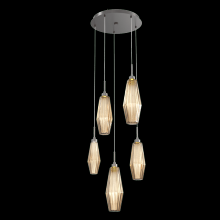 Hammerton CHB0049-05-GP-RB-C01-L3 - Aalto Round 5pc Multi-Pendant