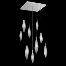 Hammerton CHB0050-09-CS-CS-C01-L1 - Rock Crystal Square 9pc Multi-Pendant