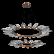 Hammerton CHB0050-2T-BB-CS-CA1-L1 - Rock Crystal Radial Ring Two Tier - 42/56-Burnished Bronze