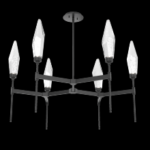 Hammerton CHB0050-37-MB-CC-001-L1 - Rock Crystal Round Chandelier-37-Matte Black