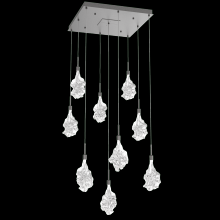 Hammerton CHB0059-09-GP-BC-C01-L3 - Blossom Square 9pc Multi-Pendant